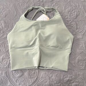 Sage Green Halter Crop Top